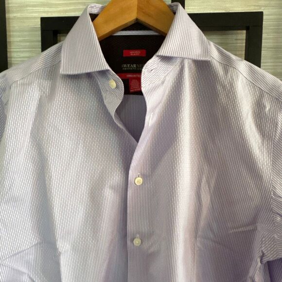 NWT Kenneth Cole awarness men's Button down shirt lavender purple size 15 1/2 32 - Picture 5 of 5
